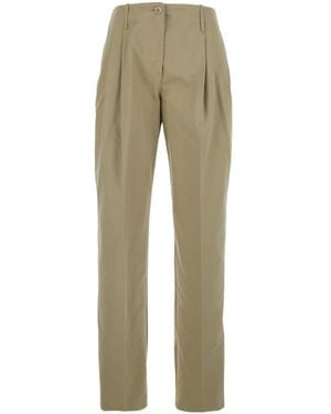 Semicouture Semi Couture High-Waist Gabardine Trousers - Natural