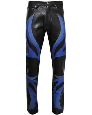 Martine Rose Leather Trousers - Blue