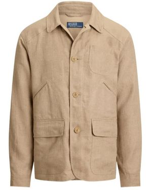 Polo Ralph Lauren Herringbone Pocket Jacket - Natural
