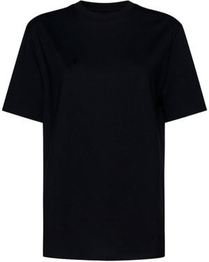 Jil Sander Logo Printed Crewneck T-Shirt - Black