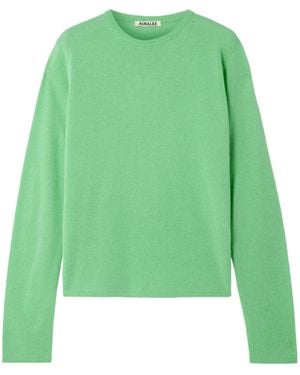 AURALEE Cashmere And Silk-Blend Sweater - Green