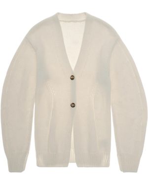 Helmut Lang V-Neck Button-Up Cardigan - White