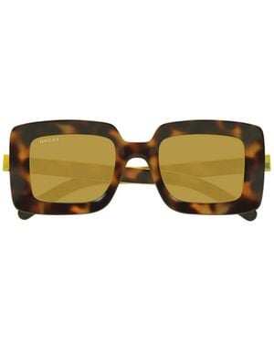 Gucci Eyewear Square-Frame Sunglasses - Yellow