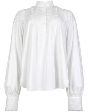 Ermanno Scervino Lace-Trim Shirt - White