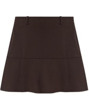 Samsøe & Samsøe A-Line Mini Skirt - Brown