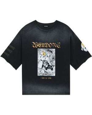 we11done Sprayed Teddy T-Shirt - Black