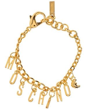 Moschino Logo Charm Bracelet - Metallic