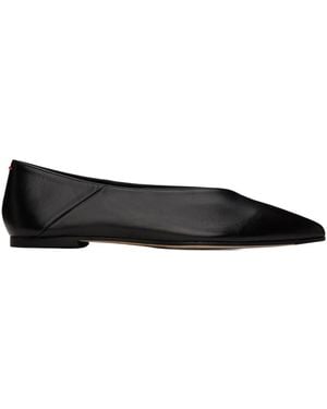 Aeyde Moa Pointed-Toe Flats - Black