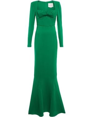 Roland Mouret Zipper Long Sleeve Dress Skirt - Green