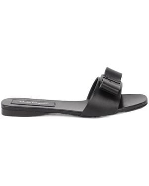 Ferragamo Bow Tie Decorative Sandals - Black