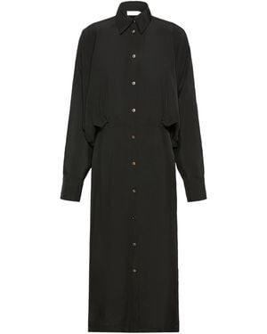 Sportmax Oversized Viscose Shirt Dress - Black