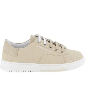 Givenchy Lace-Up Logo-Print Sneakers - Natural