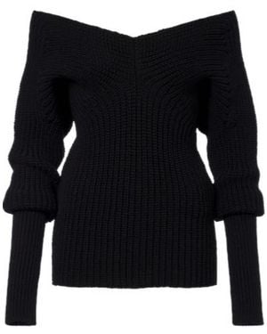 Lemaire Ribbed-Knit Wool Sweater - Black