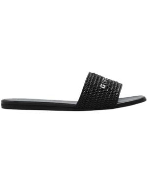 Givenchy 4G Open Toe Slip-On Slides - White