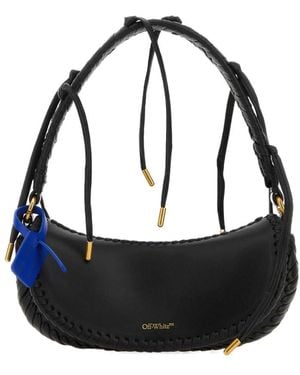 Off-White c/o Virgil Abloh Braided-Trim Top Handle Bag - Black