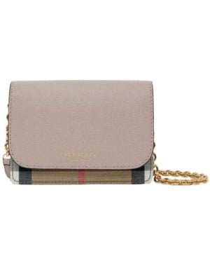 Burberry Small Checked Leather Satchel Bag - Multicolour