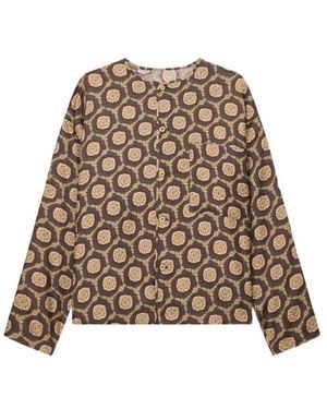 Emporio Armani Geometric Print Shirt - Natural