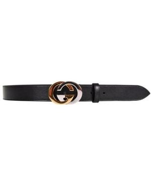 Gucci Belt With Interlocking G Buckle - White