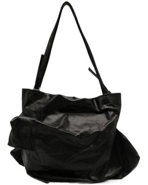 Yohji Yamamoto Leather Shoulder Bag - Black