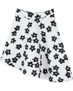 Marc Jacobs Floral-Print Asymmetrical Skirt - White