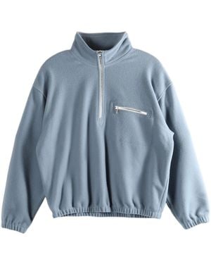 Rier Half-Zip Fleece Sweatshirt - Blue