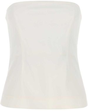 Co. Bustier Knit Top - White