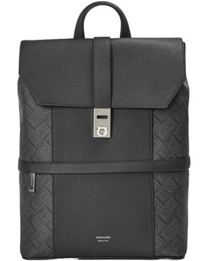 Ferragamo Fashionable Versatile Backpack - Black