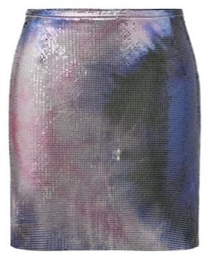 Rabanne Tie-Dye Metallic Miniskirt - Blue