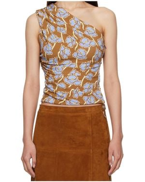 Versace Patterned Top - Brown