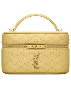 Saint Laurent Gaby Quilted Vanity Shoulder Bag - Metallic