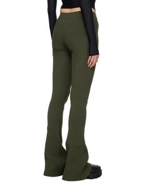 MISBHV Elastic Waist-Edge Casual Pants - Green