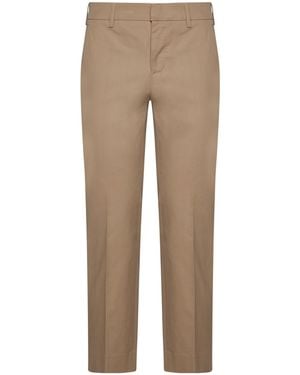 Pt Pantaloni Straight-Leg Stretch-Cotton Trousers - Natural