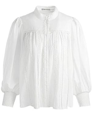 Alice + Olivia Cotton Blouse - White