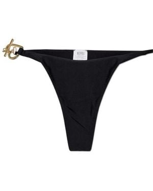 Moschino Logo Engraved Bikini Bottoms - Black