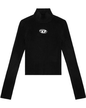DIESEL M-Valari-Tn Logo Plaque Jumper - Black