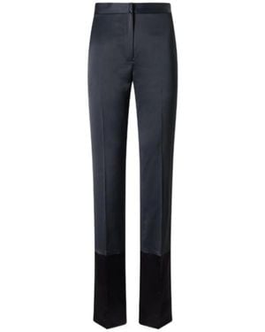 Sharon Wauchob Panelled Satin Straight-Leg Trousers - Blue