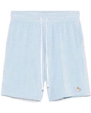 CASABLANCA Velour Stripe Shorts - Blue