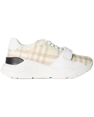 Burberry Thick-Soled Casual Shoes - White