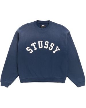 Stussy Stüssy Logo Crewneck Sweatshirt - Blue