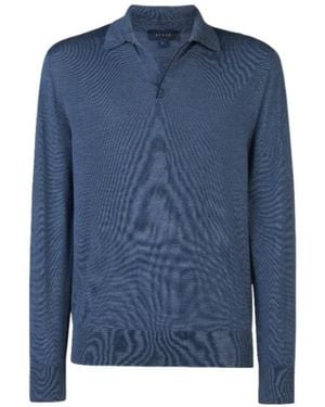 Sease Extra-Fine Virgin Wool Polo Sweater - Blue