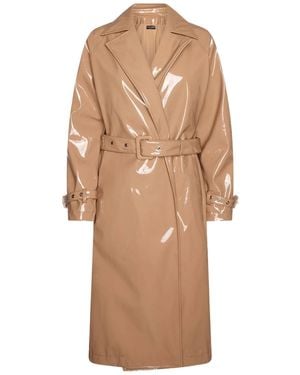 Dolce & Gabbana Belted Waist Trench Coat - Natural