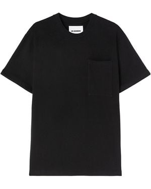Jil Sander Crewneck Short Sleeved T-Shirt - Black