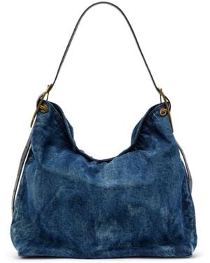 DIESEL D Line Hobo Tote Bag - Blue