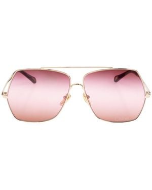 Chloé Chloé Eyewear Square Frame Sunglasses - Pink