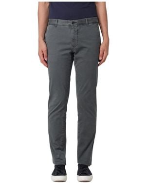 Incotex Belt-Loops Tapered-Leg Pants - Blue