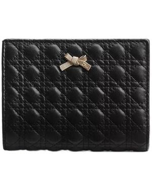 Dior Bow-Adorned Begonia Wallet - Black