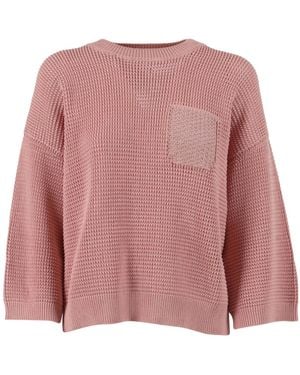 Peserico Long-Sleeve Pocket Jumper - Pink