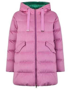 Herno Hooded Quilted Down Jacket - Pink