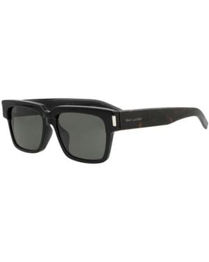 Saint Laurent Eyewear Vadim Retangle Frame Sunglasses - Metallic