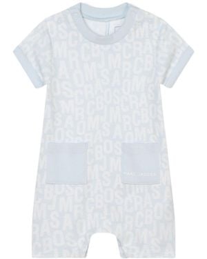 Marc Jacobs Logo-Patterned Jersey Romper - White